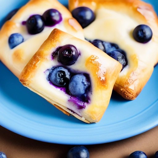 Buttery blueberry cream cheese danish.