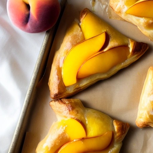 Flaky and juicy peach turnovers.