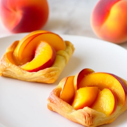 Juicy peach danish pastries.