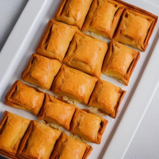 Spiced carrot cake stuffed puff pastry packets