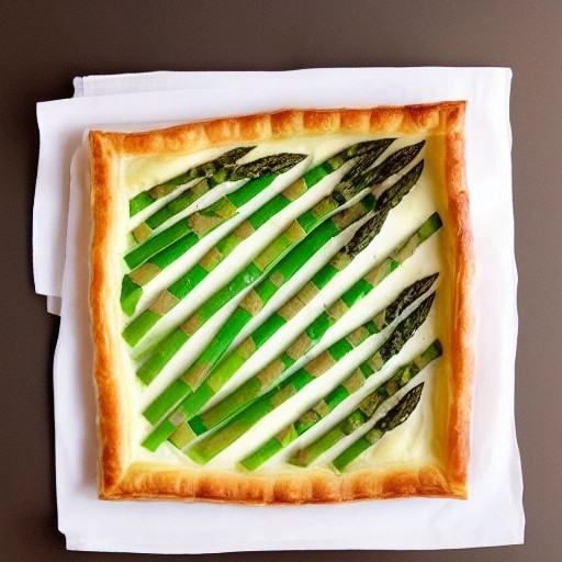 Spring easter brunch asparagus and gruyere puff pastry tart