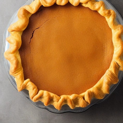 Thanksgiving pumpkin pie with puff pastry crust