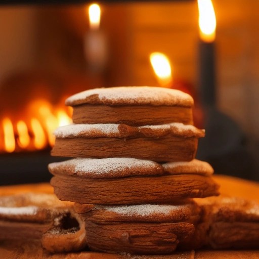 Cozy gingerbread spiced puff pastry twists for Christmas dessert