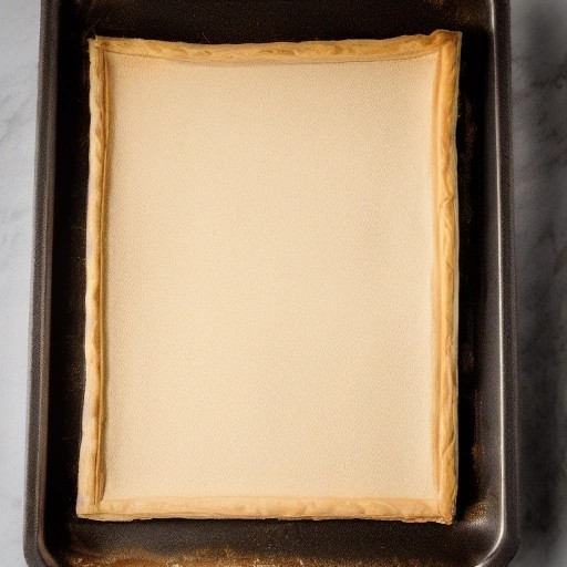 Blind baking preparation for puff pastry tart sheets