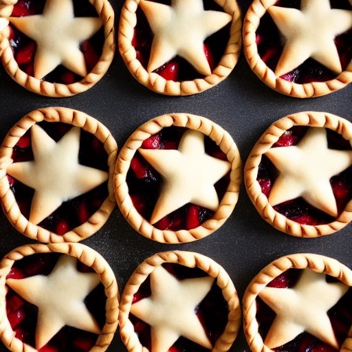 Easy holiday mince pies with puff pastry stars