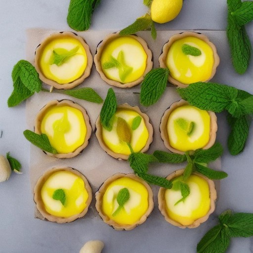Bite-sized mini lemon curd pastry tartlets