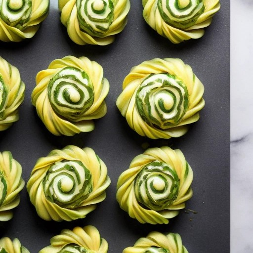 French style pesto and pine nut savory palmiers