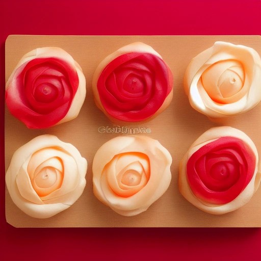 Beautiful apricot glazed apple rose pastries