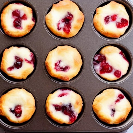 Thanksgiving puff pastry cranberry brie bites straight from the oven