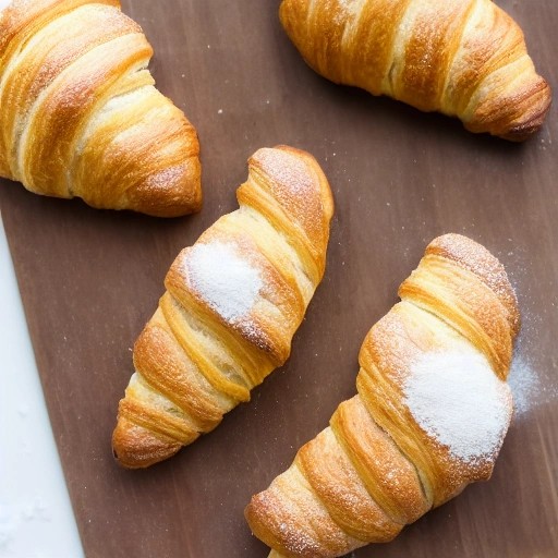Quick almond croissants topped with toasted sliced almonds and sugar