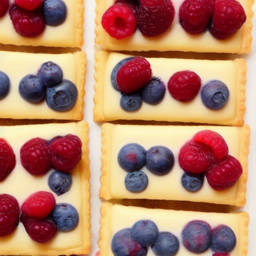 Elegant vanilla custard and fresh berry tartlets