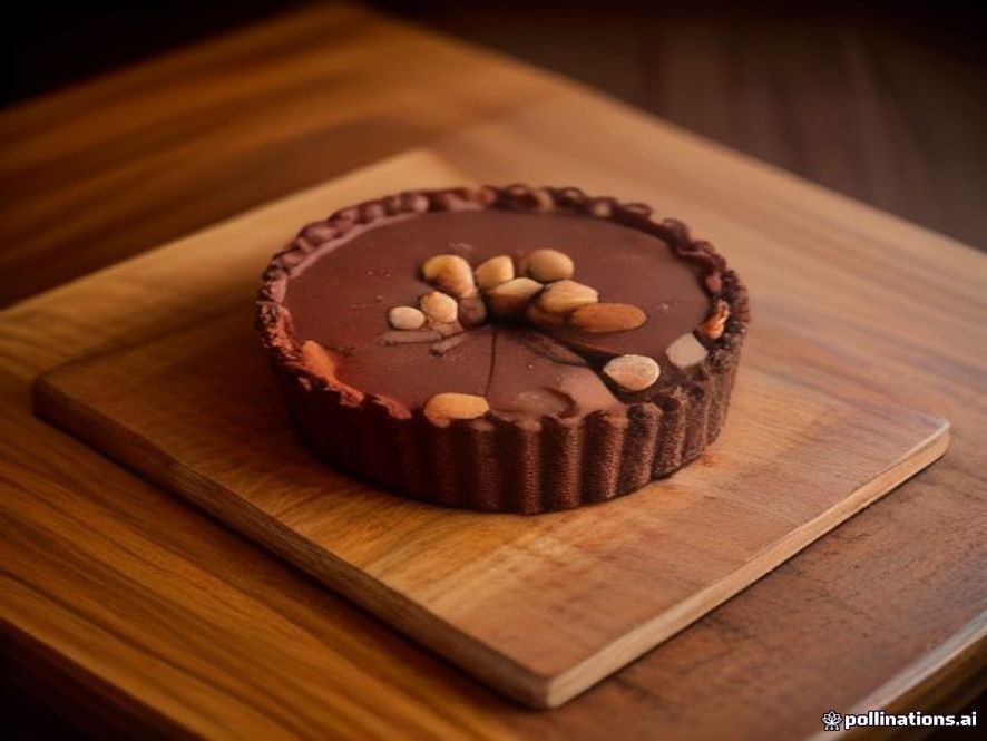 Chocolate Tart With Almond Brittle Topping