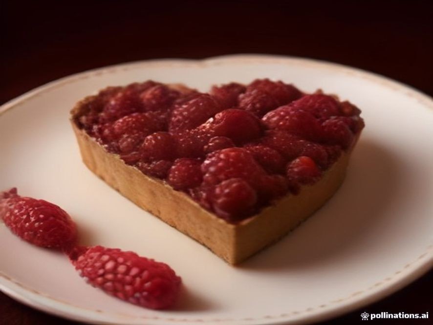 Chocolate Valentine's Day Tart With Fresh Raspberries