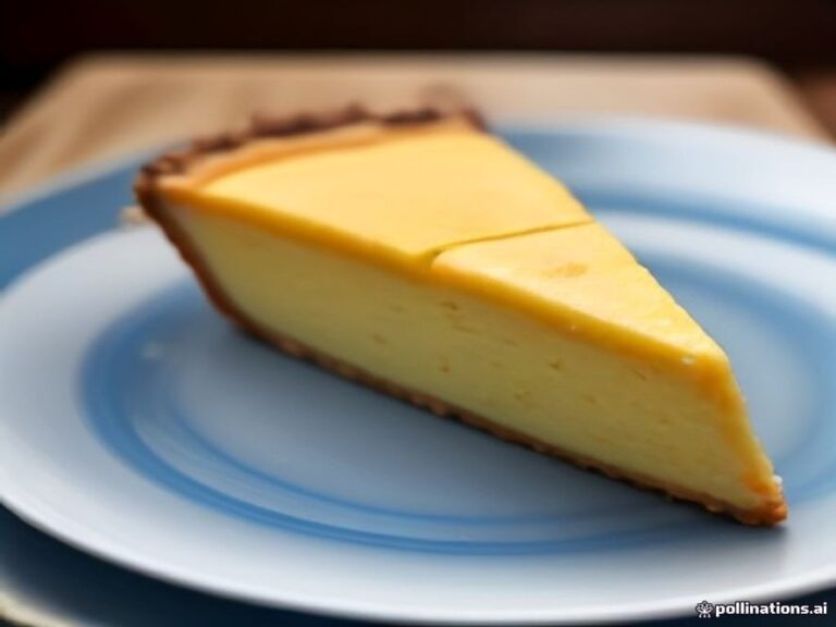 Classic German custard tart with a golden shortcrust pastry shell.