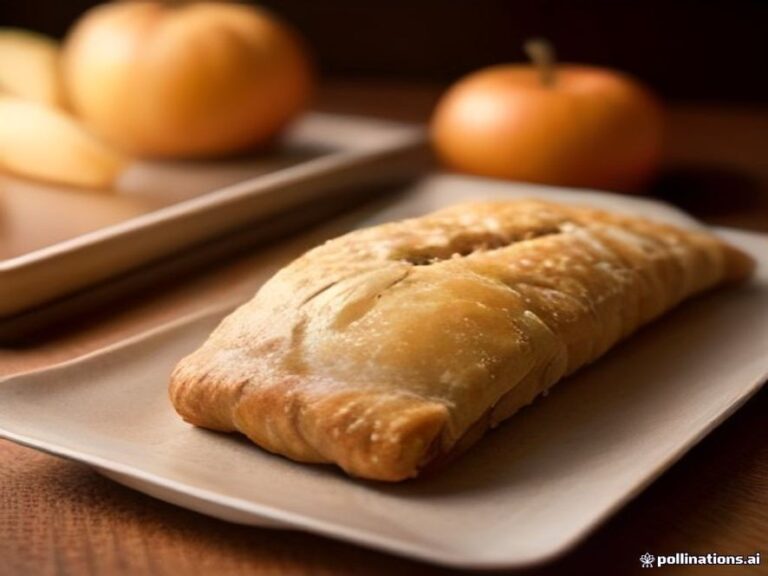 Handheld German apple strudel turnovers packed with cinnamon apples