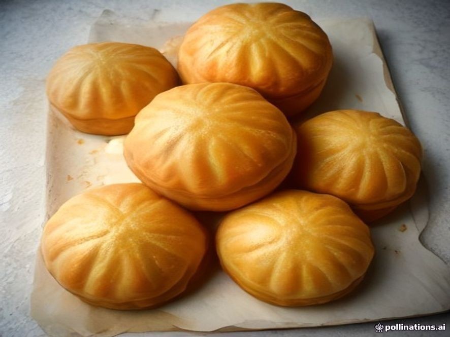 Flaky German puff pastry stuffed with smooth custard filling
