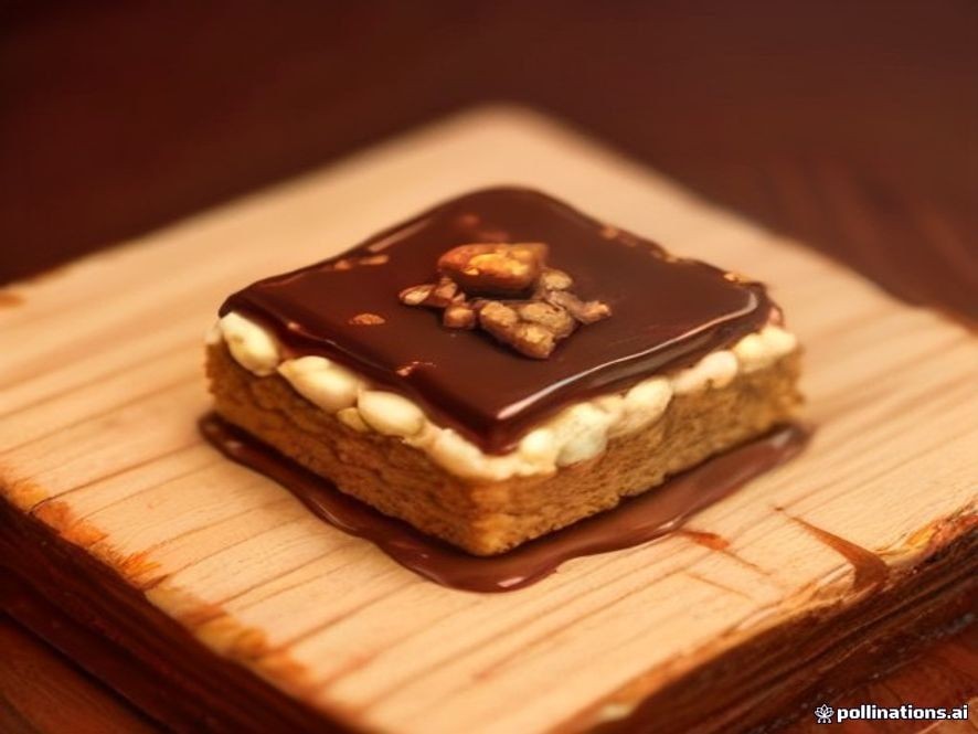 Chewy German hazelnut pastry squares topped with chocolate glaze