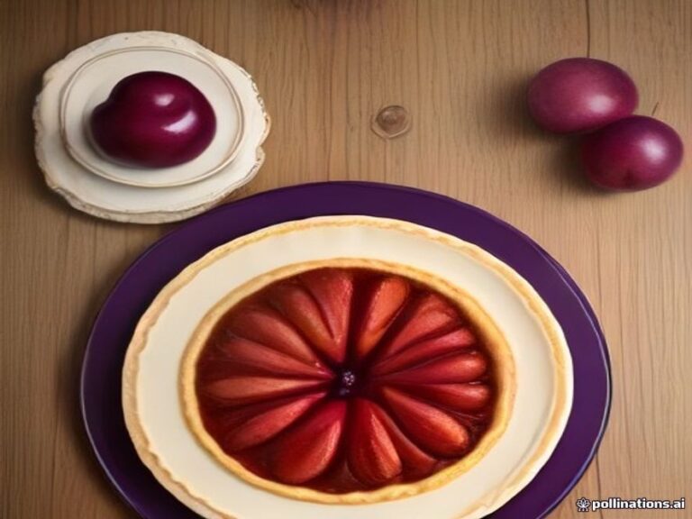 Traditional German plum tart on a buttery shortcrust pastry base