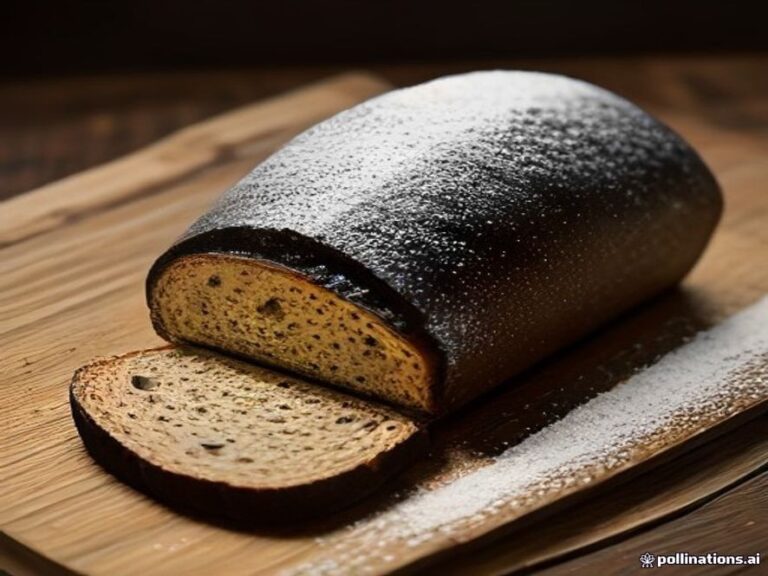 German poppy seed stollen slice featuring sweet black poppy swirls