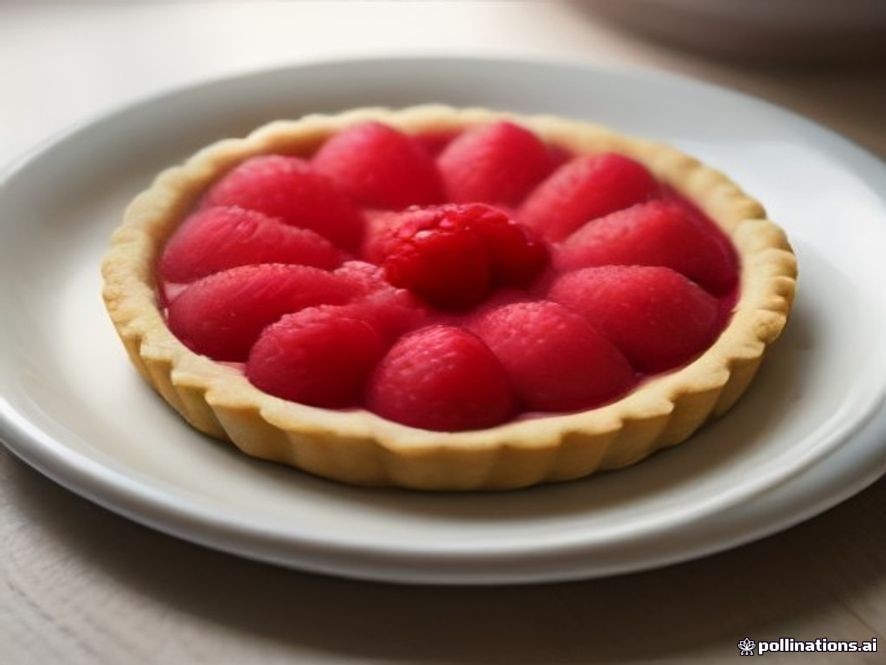 German raspberry tart layered with rich vanilla pastry cream