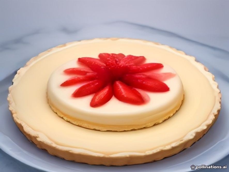Vibrant German strawberry tart layered over silky vanilla custard