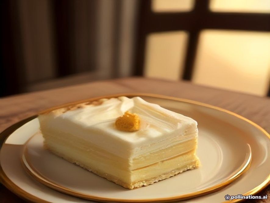 Delicate German vanilla cream pastry layered with velvet custard