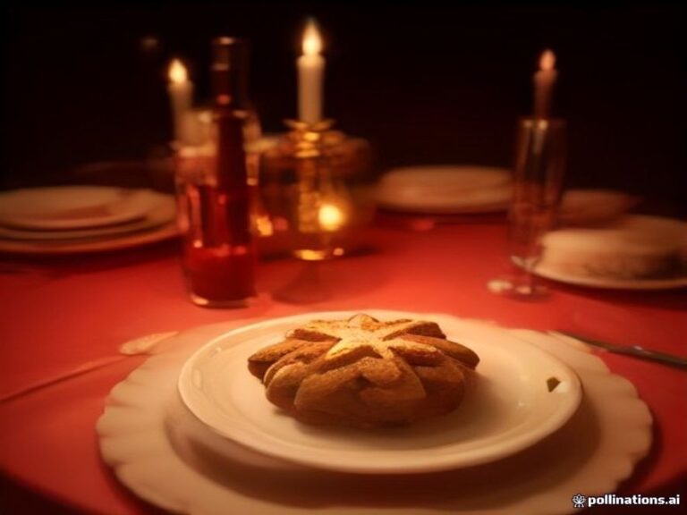 Festive traditional German almond Christmas pastry with sweet nut filling