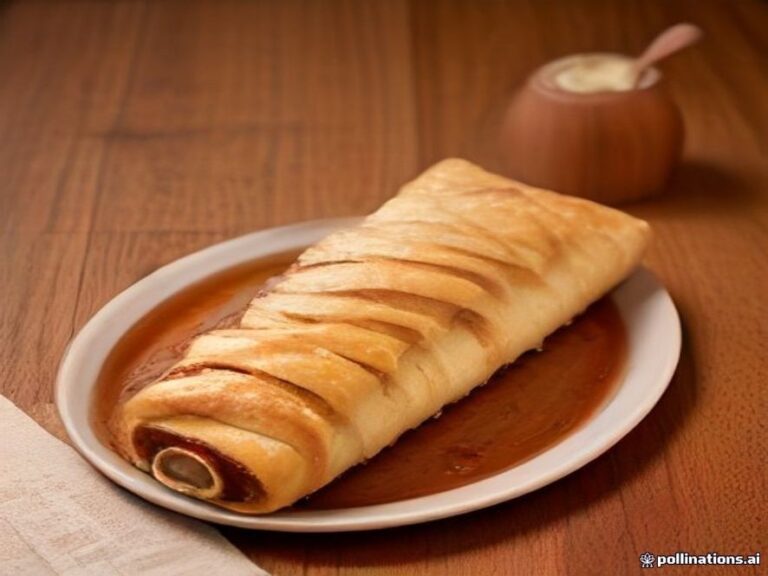 Authentic traditional German Apfelstrudel with hand-stretched dough